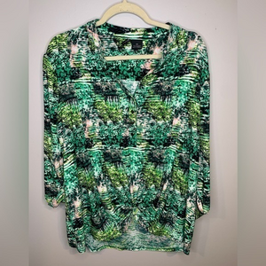 New Direction 2x Top Green/Black‎ Size 2x